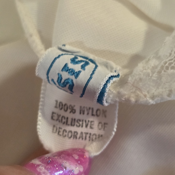 Vintage 80s Slip 38 Isis Cream Lace Chemise Feminine Lace Satin Coquette - Picture 14 of 16